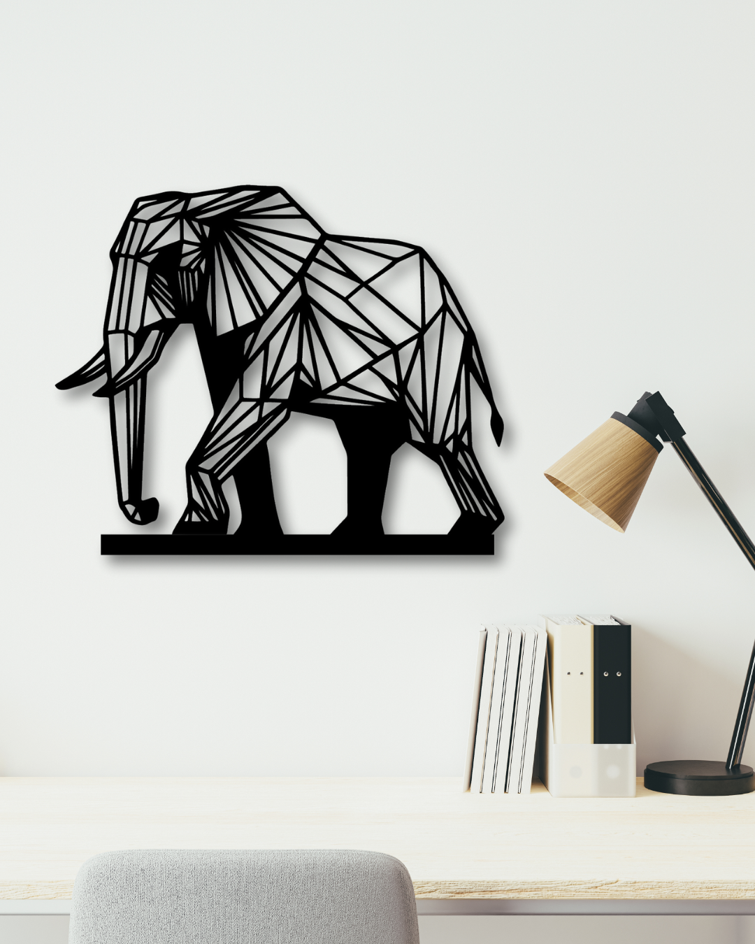 Cuadro Elefante Geométrico
