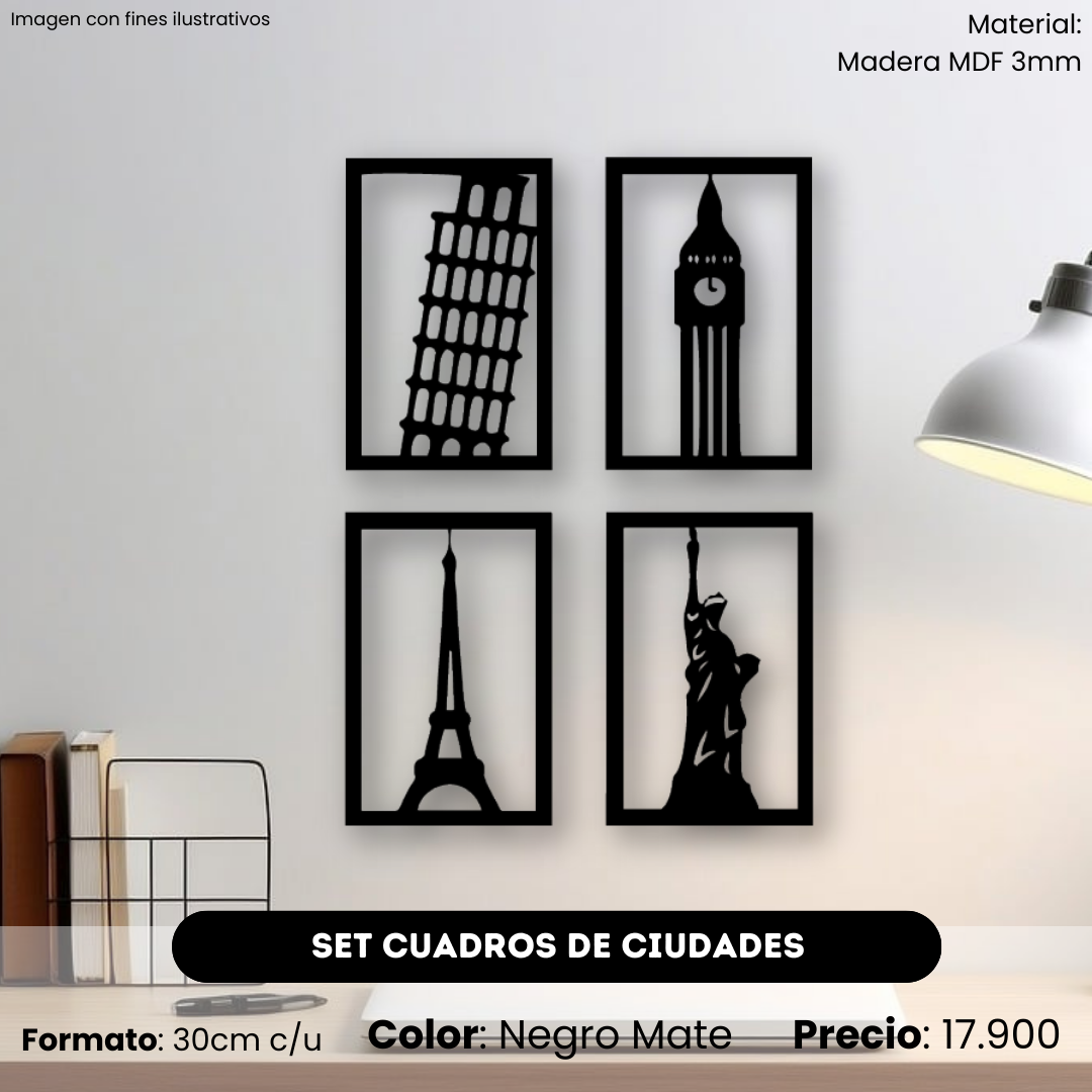 Set Cuadros de Ciudades