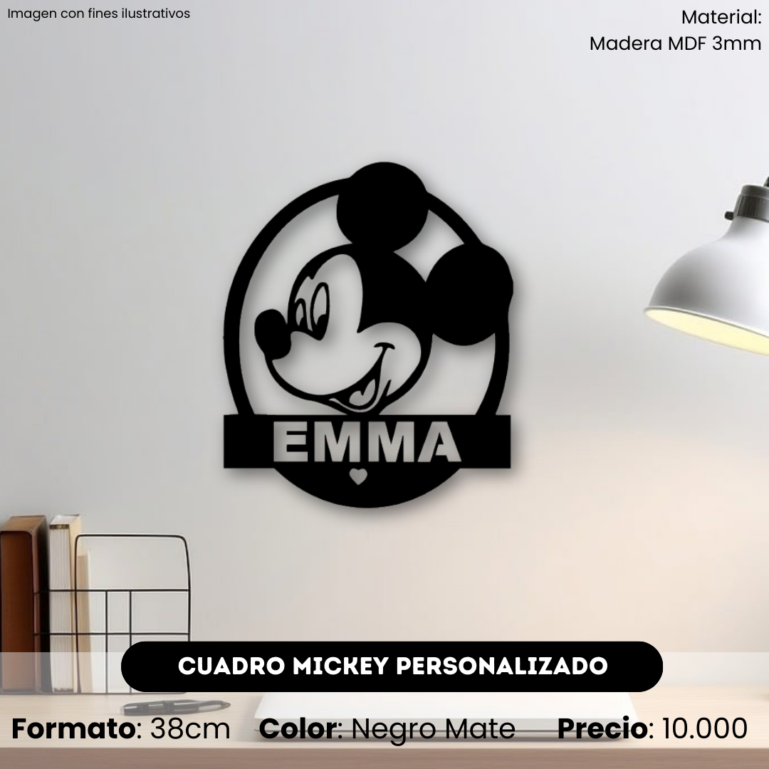 Cuadro Mickey con Nombre Personalizado