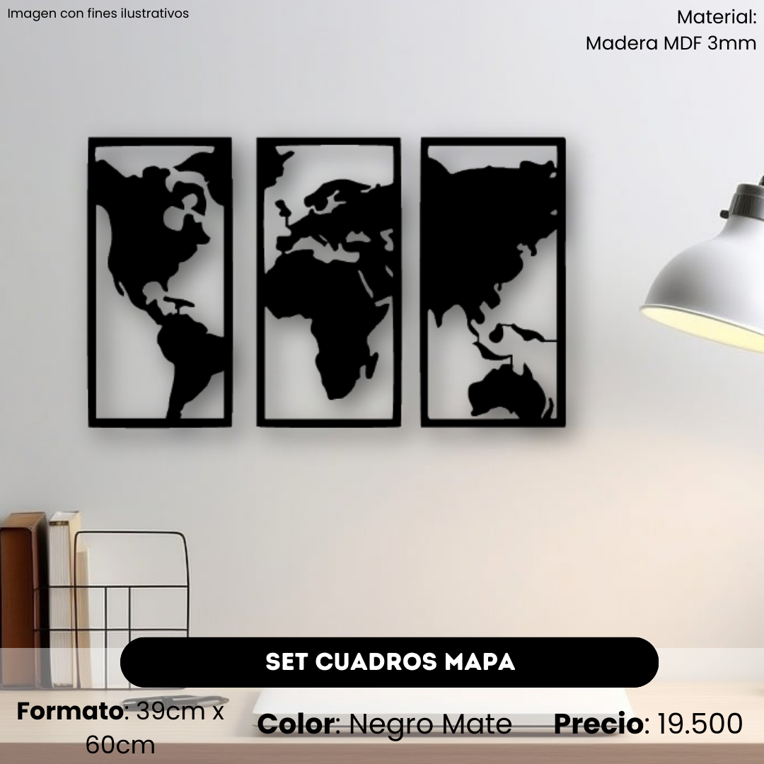 Set Cuadros Mapa