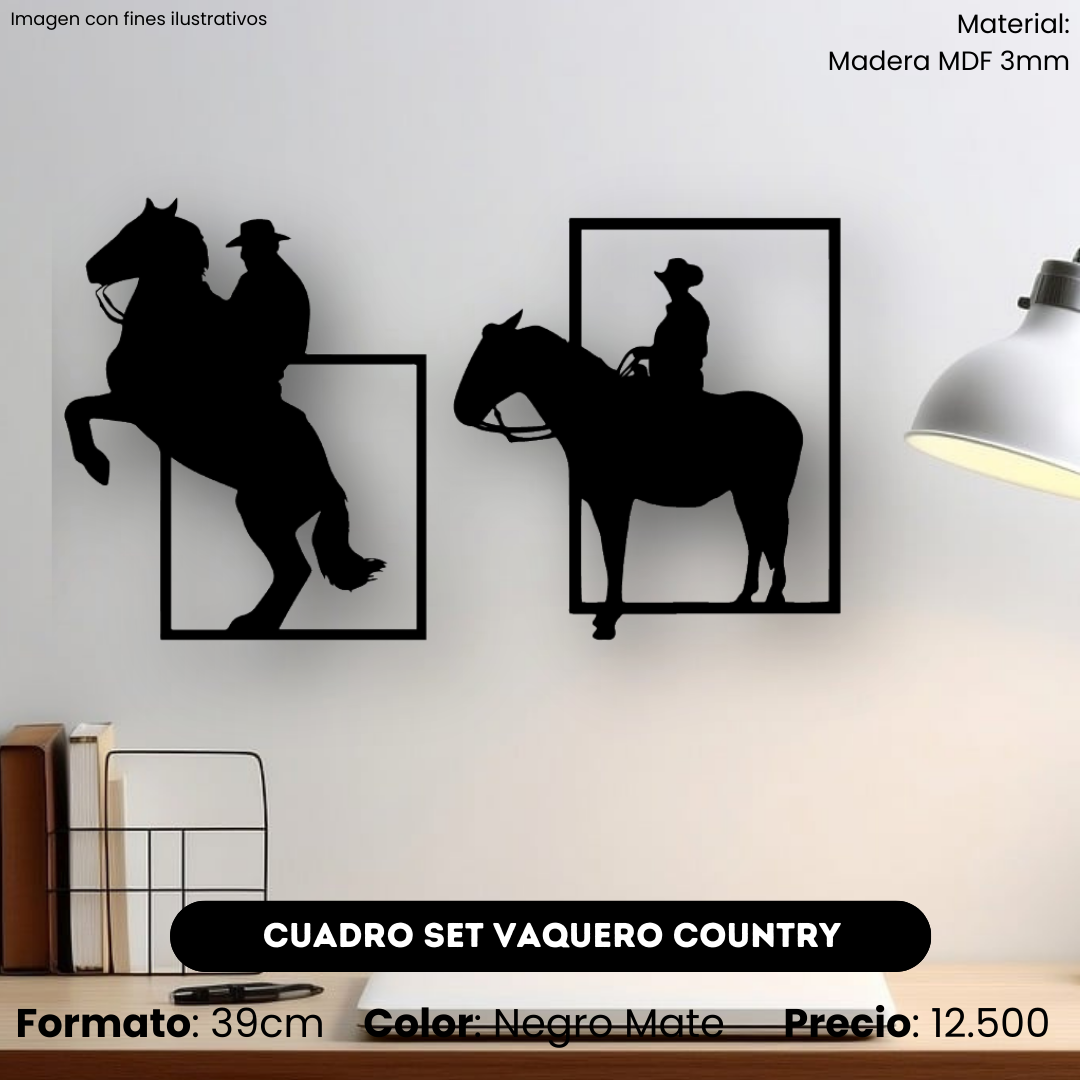 Set de Cuadros Vaquero COuntry