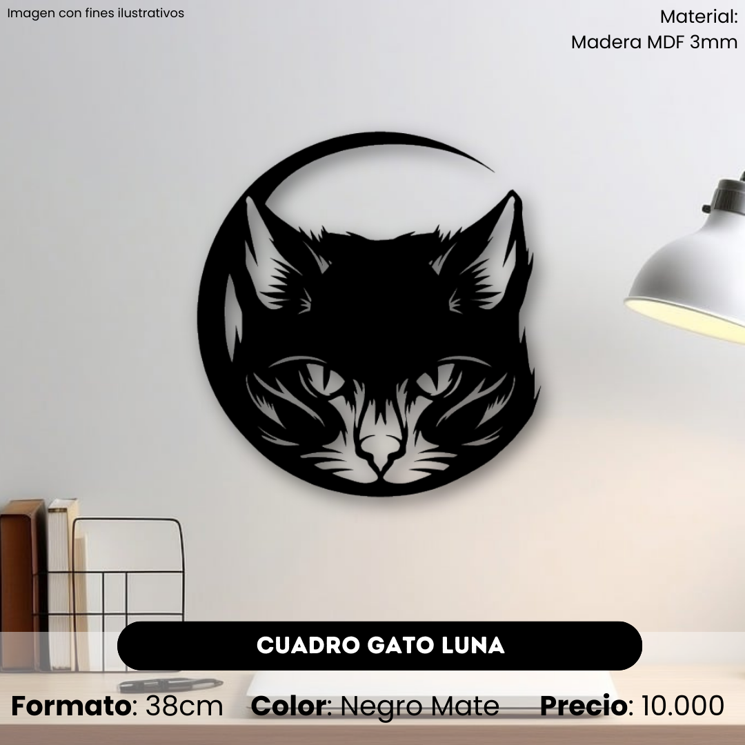 Cuadro Gato Luna