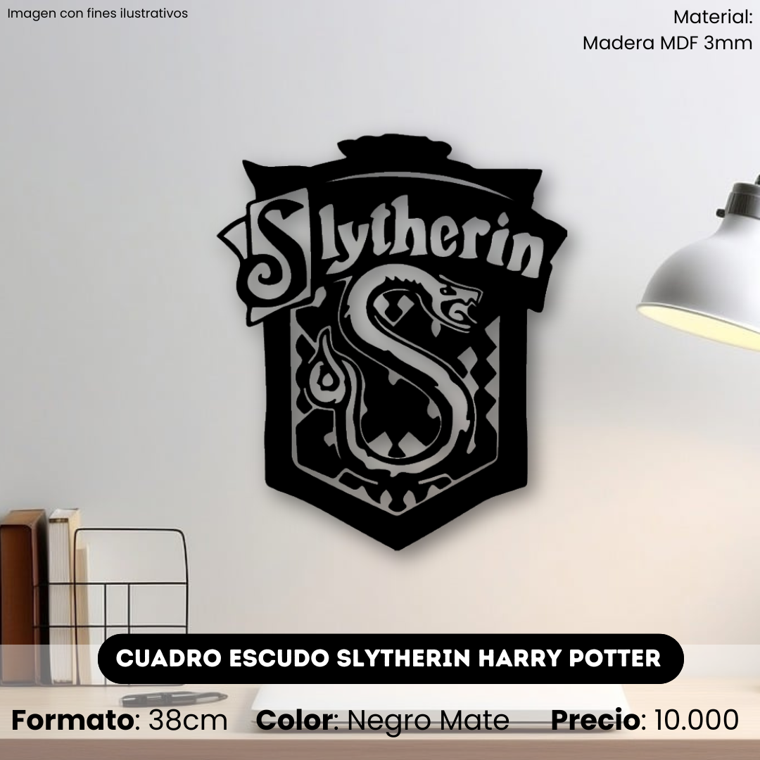 Cuadro Escudo Slytherin Harry Potter