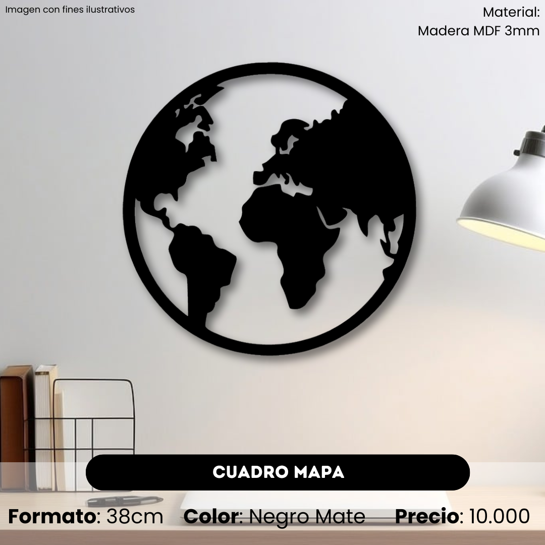 Cuadro Mapa Circular