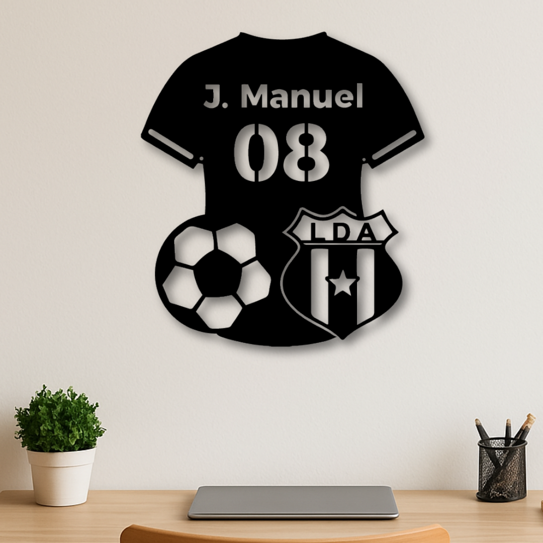 Cuadro Camisa con Nombre, número y escudo personalizado