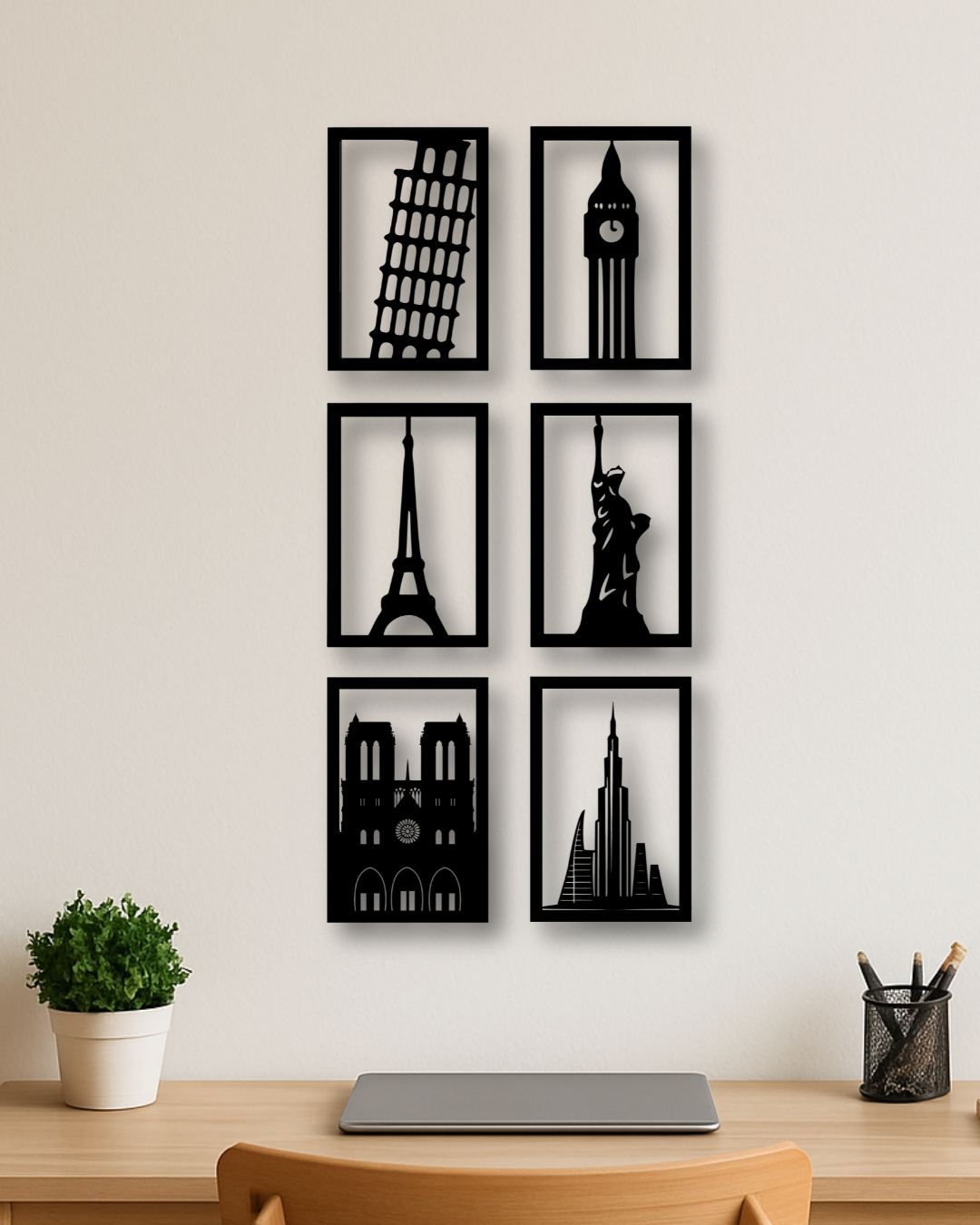 Set 6 Cuadros de Ciudades