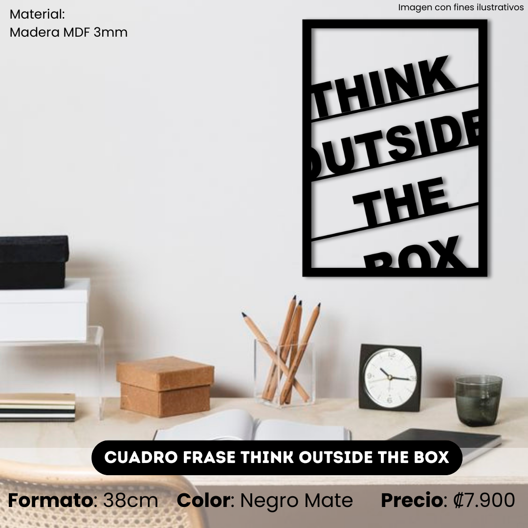 Cuadro Frase Think Outside The Box