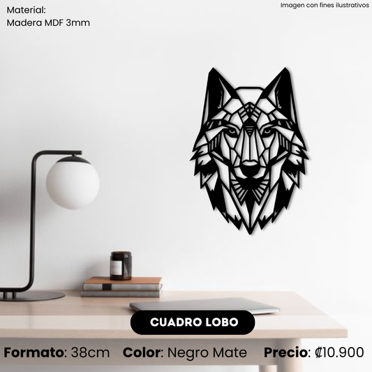 Cuadro Lobo 38cm