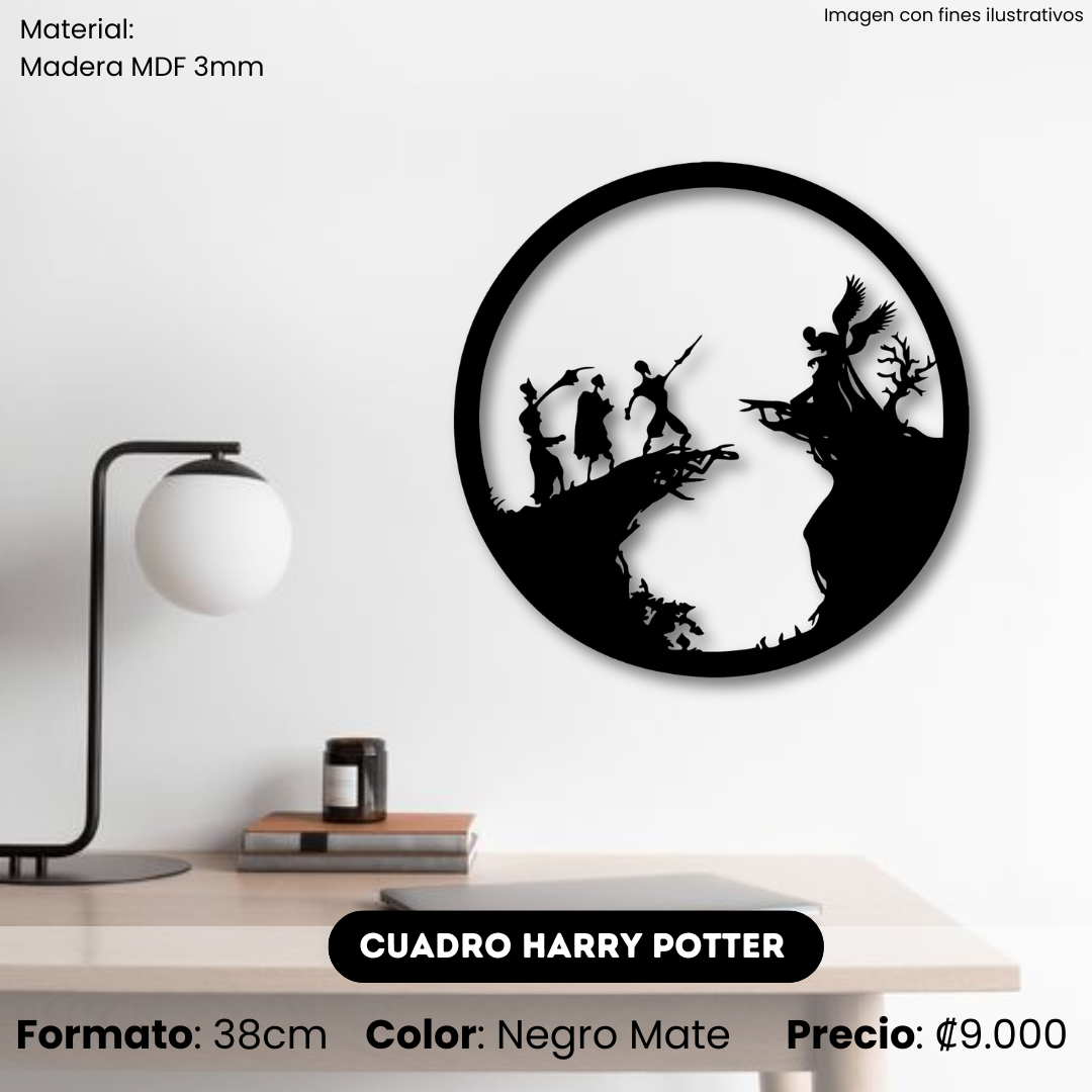 Cuadro Harry Potter, el cuento de los 3 hermanos circular