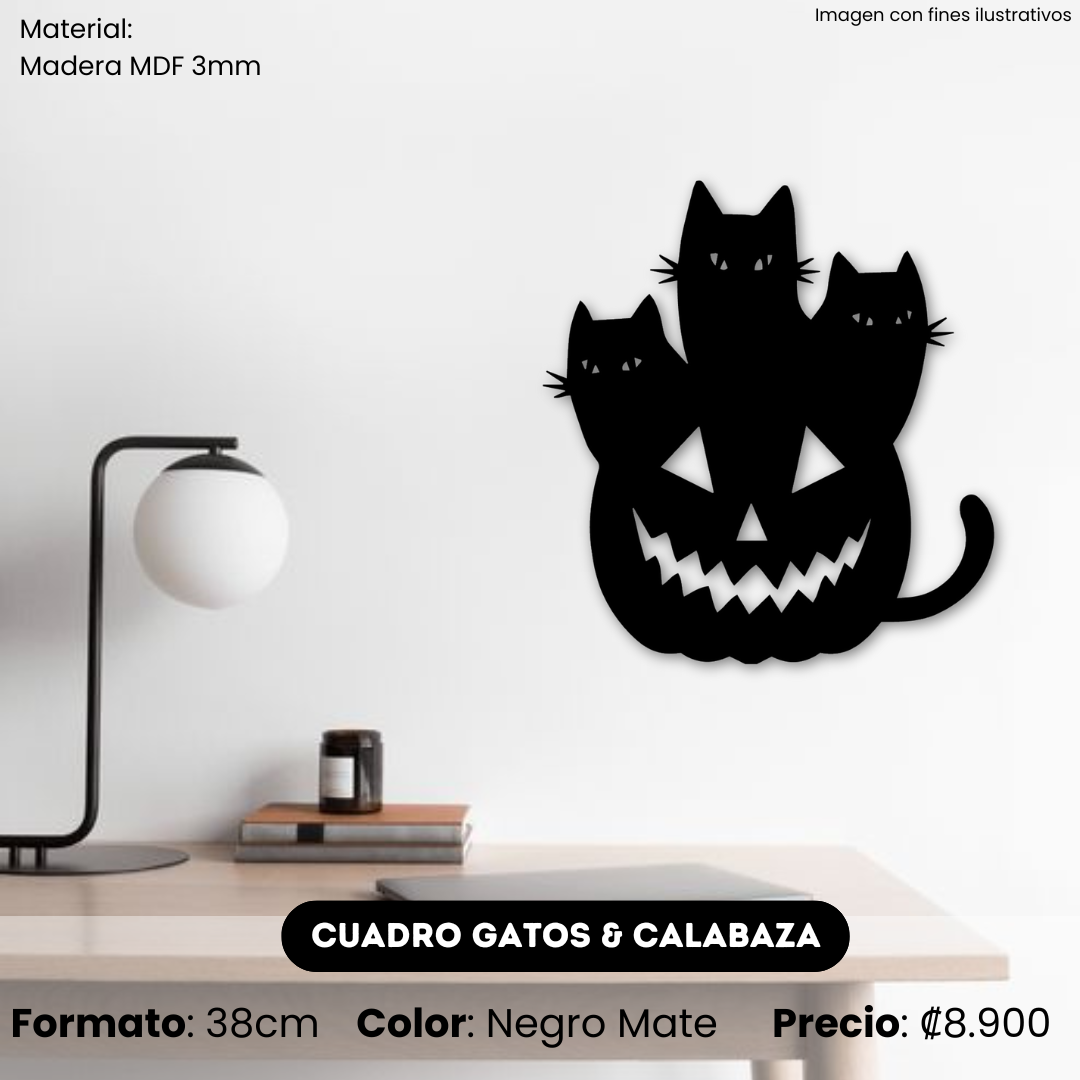 Cuadro Gatos & Calabaza