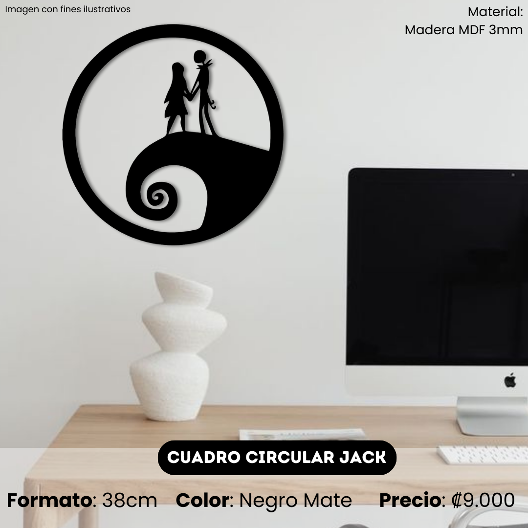 Cuadro Jack & Sally Circular