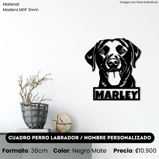 Cuadro Perro Labrador / El Nombre se Personaliza