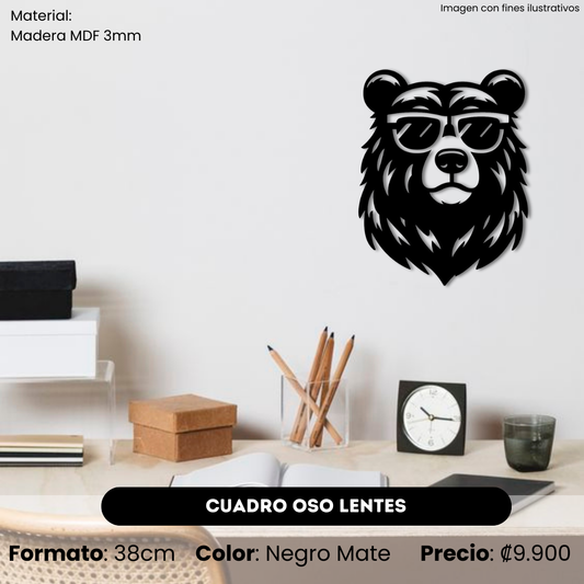 Cuadro Oso con Lentes