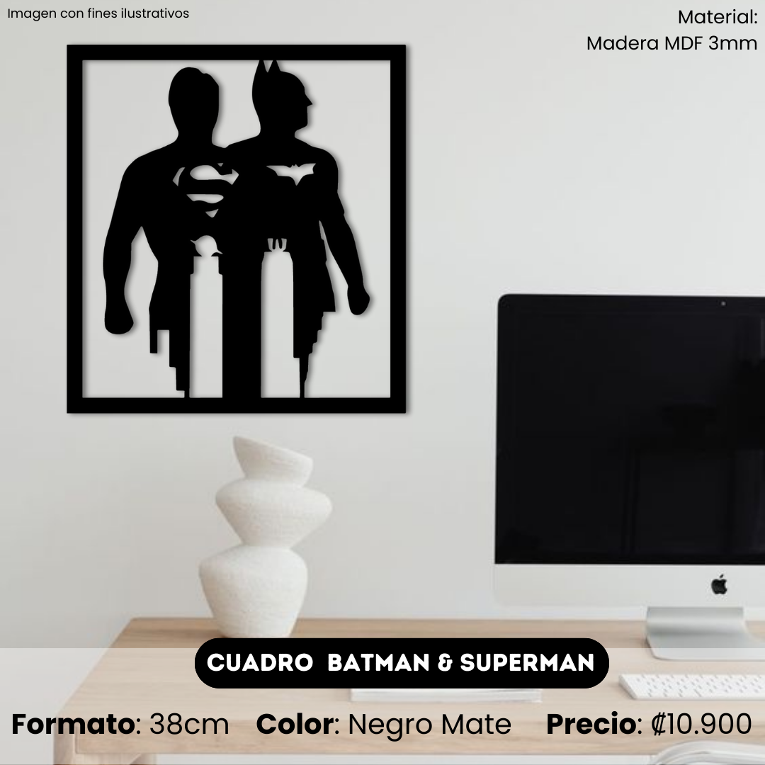 Cuadro Superman y Batman