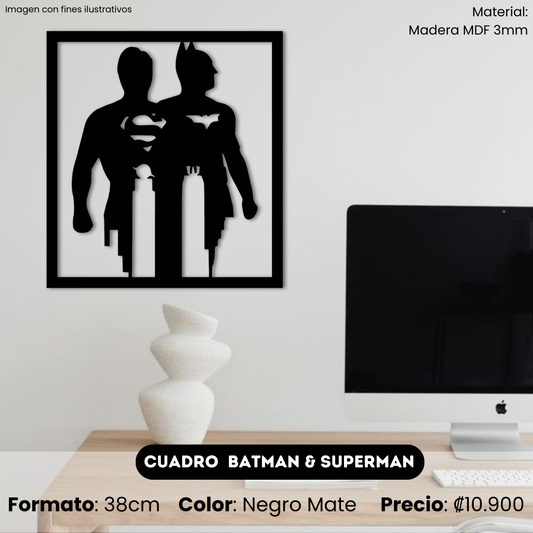 Cuadro Superman y Batman