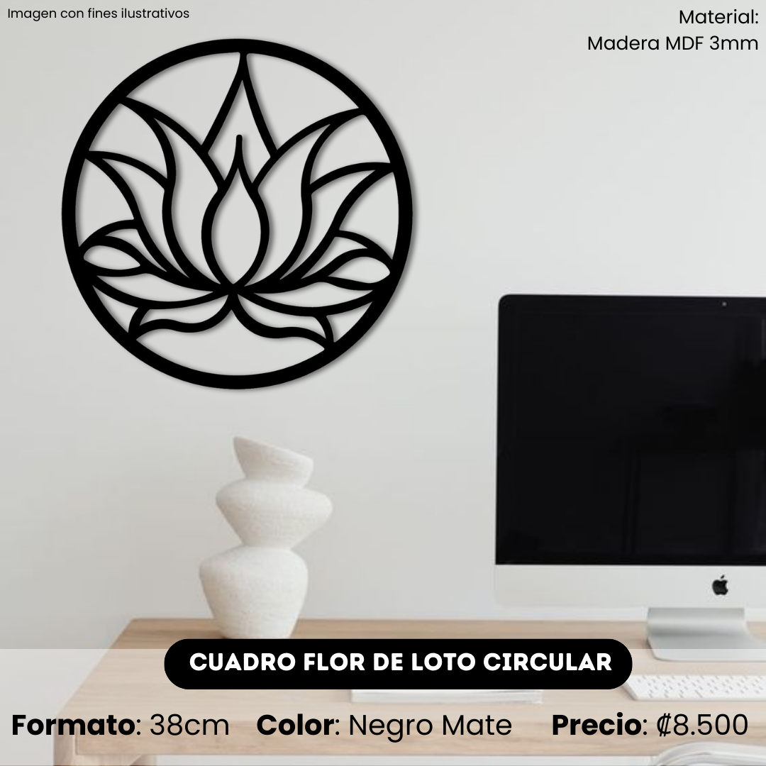 Cuadro Flor de Loto Circular