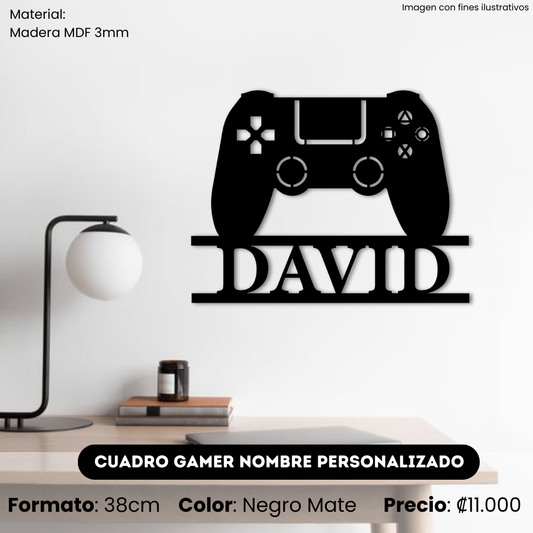 Cuadro Gamer con nombre personalizado