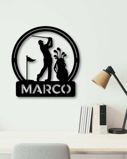 Cuadro Golf con Nombre Personalizado