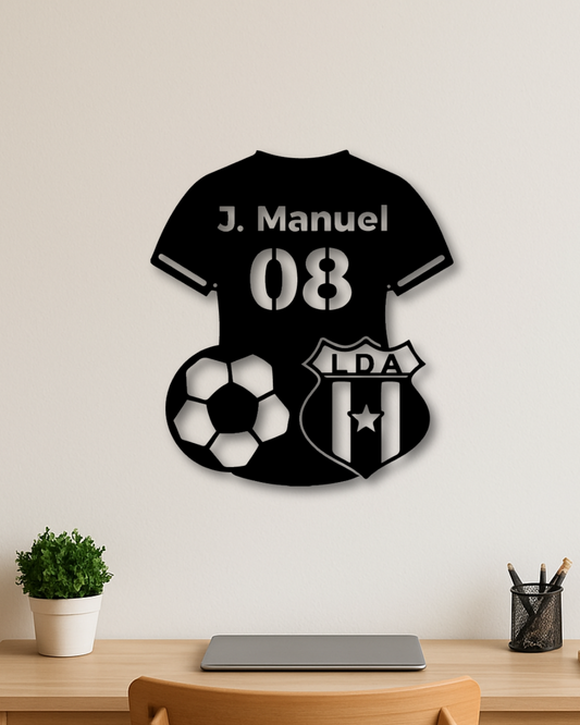 Cuadro Camisa con Nombre, número y escudo personalizado