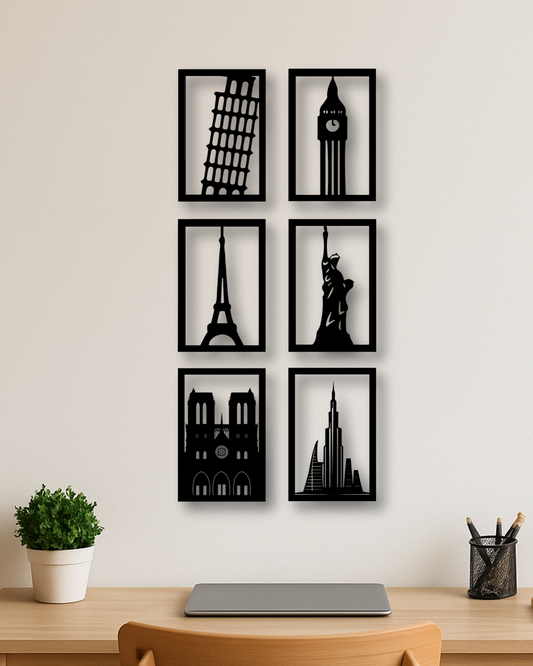 Set 6 Cuadros de Ciudades